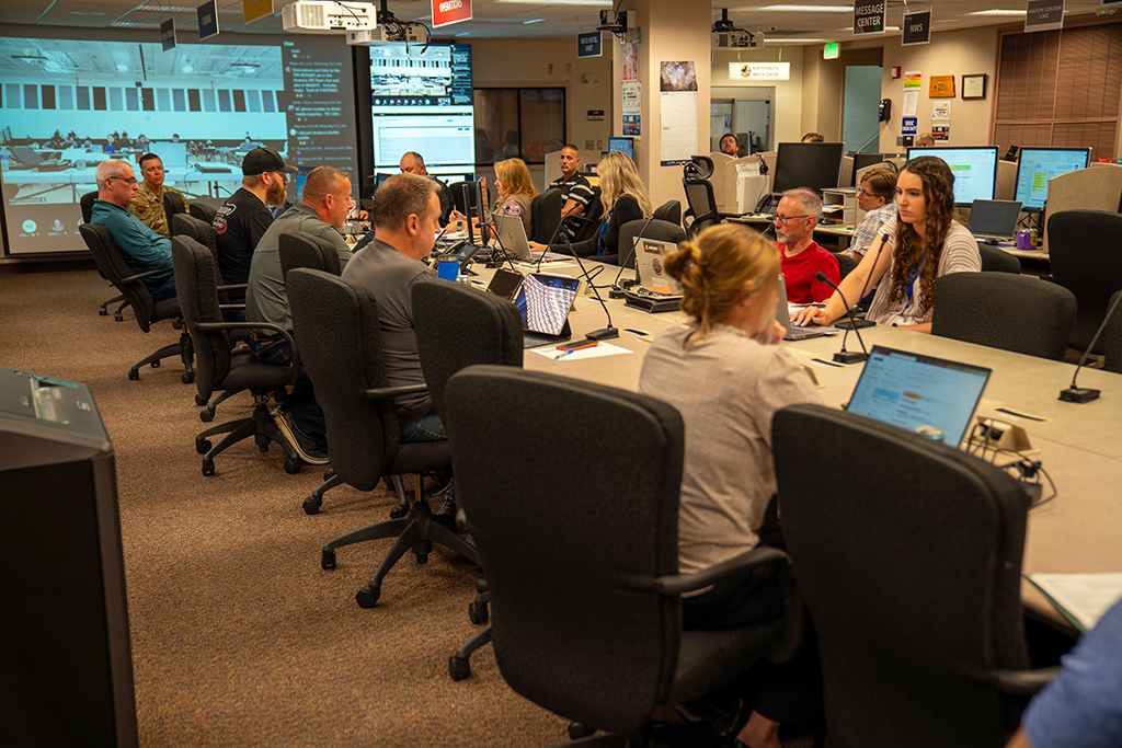 Briefing at the State Emergency Operation Center During America 250 Fourth of July Event