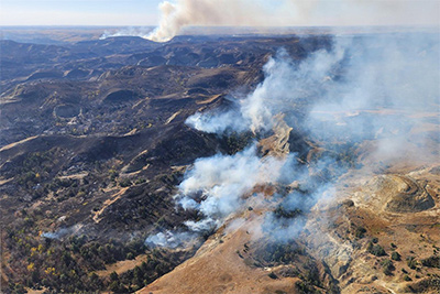 Aerial View of Wildland Fire, 2024